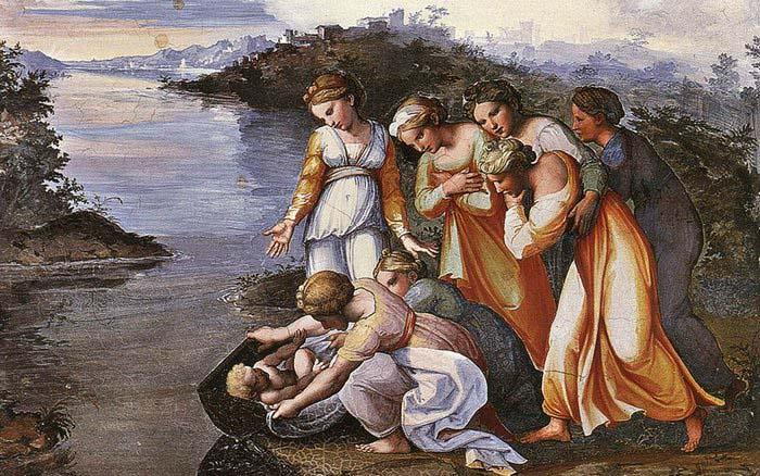 RAFFAELLO Sanzio Moses Saved from the Water Sweden oil painting art